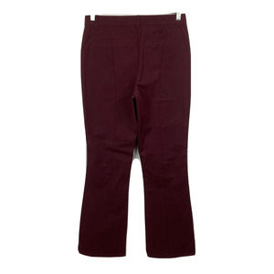 Isaac Mizrahi Live Pants Womens Sz 8 Burgundy Cotton Stretch Twill Bootcut Chino